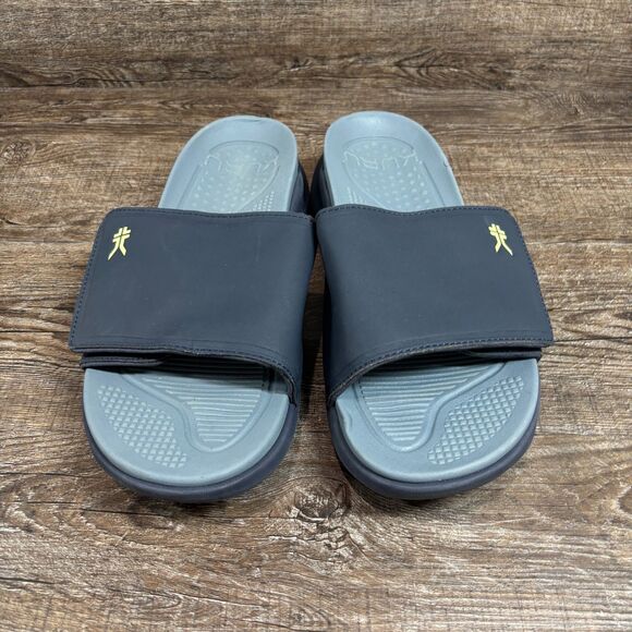 Kuru Moment Slides Men\'s 10 Midnight Blue Pale Lime Sandals Beach Slip-On Shoes main image 8